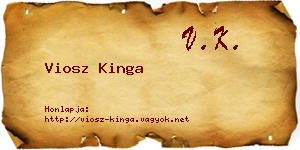 Viosz Kinga névjegykártya
